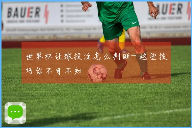 世界杯让球投注怎么判断- 这些技巧你不可不知
